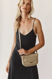 Zoe Beige Crossbody Saddle Bag