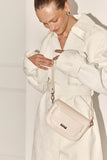 Zoe Ivory Crossbody Saddle Bag