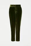 SUURI VELVET PANT MOSS GREEN