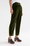 SUURI VELVET PANT MOSS GREEN