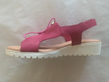 Malika Fushia Leather Sandals