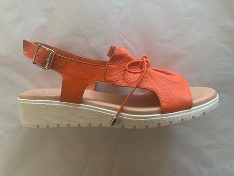 Malika Orange Leather sandals