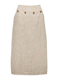 Hepburn Panorama skirt Beige in Herringbone