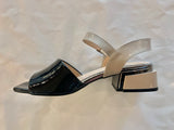 hazel black/nude patent