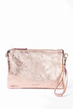 MAISON FANLI - Metallic Leather Crossbody/Clutch Bag ROSE