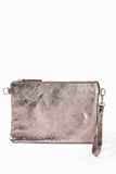 MAISON FANLI - Metallic Leather Crossbody/Clutch Bag Champagne