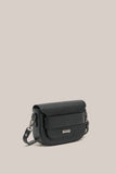 Zoe Black Crossbody Saddle Bag