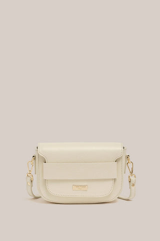 Zoe Ivory Crossbody Saddle Bag