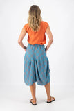 Milwaukee Network Blue Skirt in Woven Cotton