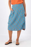 Milwaukee Network Blue Skirt in Woven Cotton