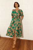 ebb dress - k'gari palm green