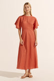 pavillion dress - nectarine