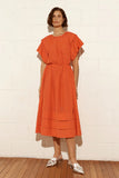 portray dress - tamarillo