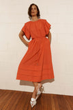 portray dress - tamarillo