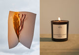 The AYU Saffron Flower Candle